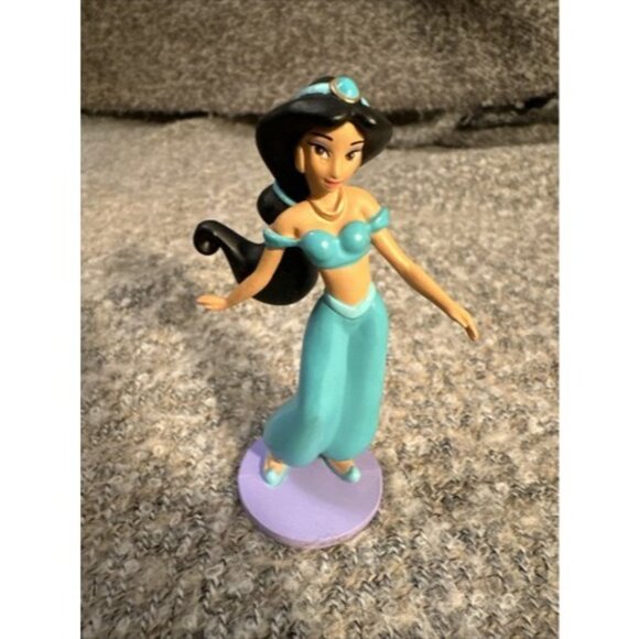 Disney Princess Figurine Set Ariel Jasmine Cinderella Belle Collectible 4-Piece - Picture 4 of 7